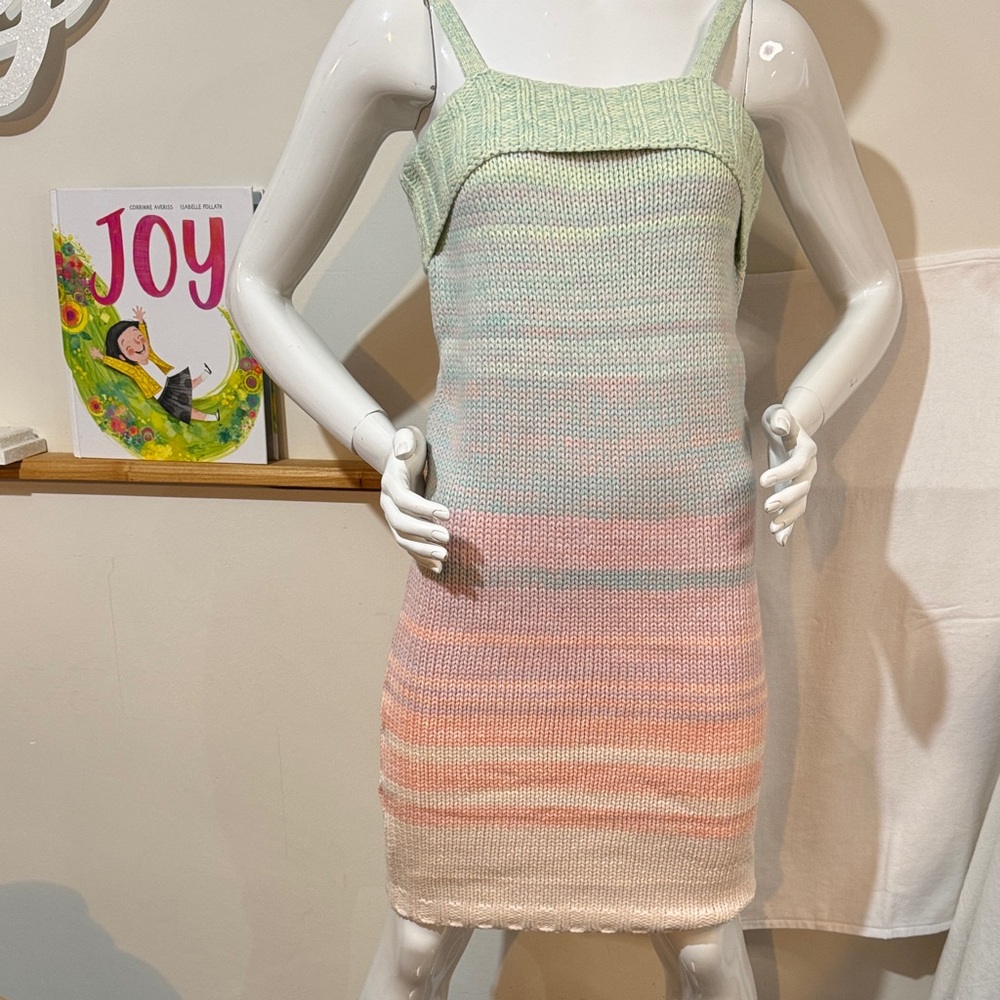 525 America Crochet Taffy Pastel Color Dress in size XS.